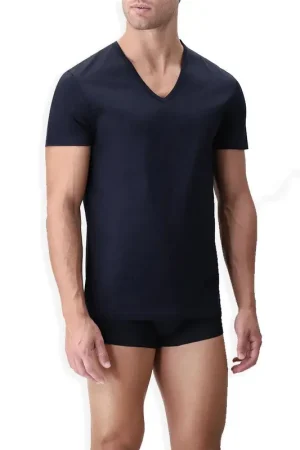Perofil Maglia Intima da Uomo Scollo V Maniche Corte Filo Scozia VPRT00321 Spedito Oggi