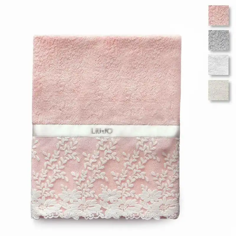Novità Liu Jo Telo Doccia Bagno in Spugna con Pizzo Organza LB639B S70