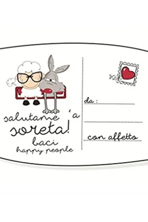Non Perdere Happy People Fanta Federe Federa Stampata Messaggi 50x80 cm D15