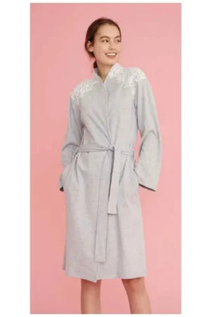 Must-Have Noidinotte Vestaglia in Pile collo Coreano modello Sciallata GE2190 S34