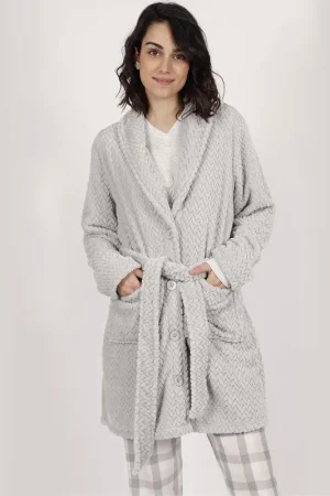 Admas Vestaglia Invernale da Donna in Pile Abbottonata 57373 S25 Consegna Rapida