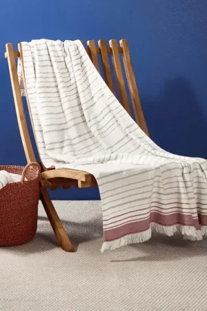 Must-Have Zucchi Telo mare Pareo Fouta Share con frange 90x165 D17