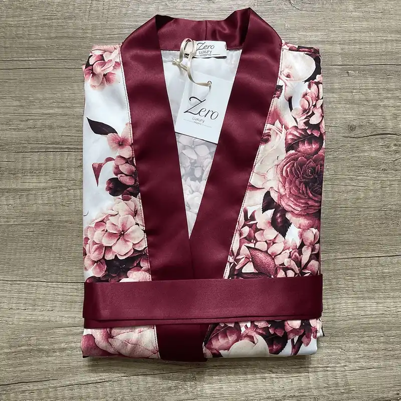 Zero Luxury Vestaglia in Raso da Donna 32LUX234 S138 Prezzo Di Fabbrica