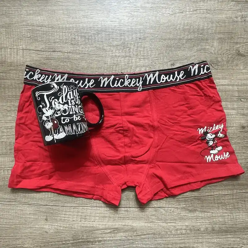 Scelto Dai Clienti Boxer Disney Mickey Mouse Rosso da Uomo 40016E S100
