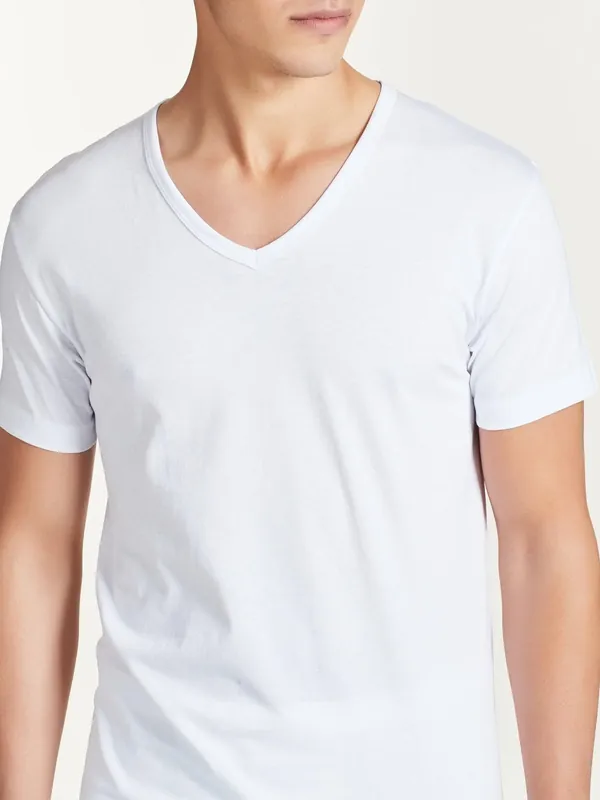 Forte Maglia Intime Uomo Cotone Scollo V Mezze Maniche 513 S10 Ultime Pezzi