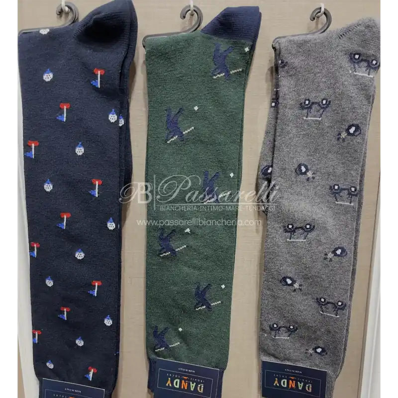 Dandy Confezione 3 Paia Calze Lungo Caldo Cotone Uomo - Varie Fantasie 2410S15 Soddisfatti O Rimborsati