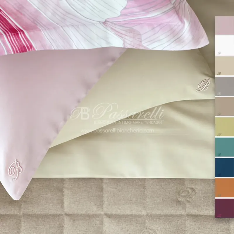Promo Stagionale Blumarine Completo Lenzuola matrimoniale in Percalle di cotone Stile Blu 2504S164