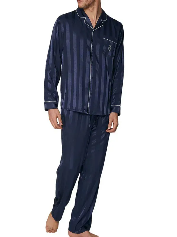 Prezzo Scontato Admas Pigiama in Raso Blu da Uomo 55312 2504S38