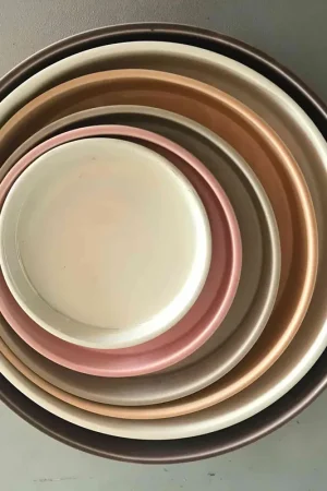 Keraminiai koncentriški lėkščių rinkinys LA CERCHIA - CIRCONVALLAZIONE, šešių dalių, autorė Germana Scapellato, Wtfb gamintojas Sconto