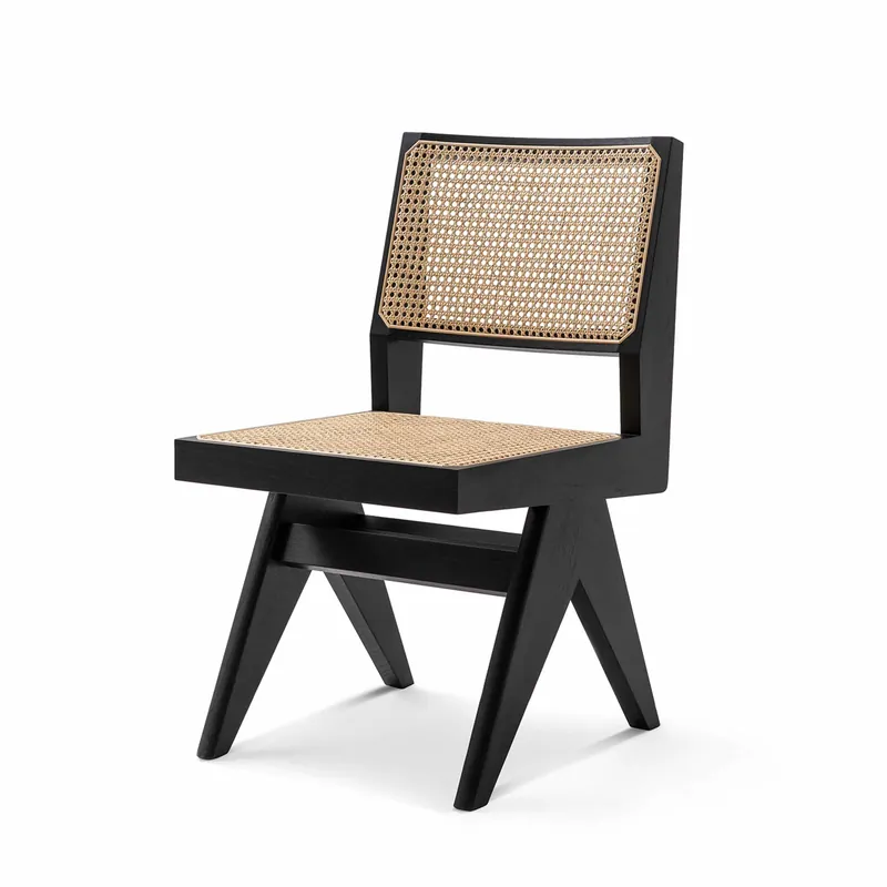 Medinė ir vokiškojo vynmedžio kėdė KAPITOLIJAUS KOMPLEKSO KĖDĖ Pagerbimas Pierre Jeanneret, sukūrė Cassina Occasione Imperdibile