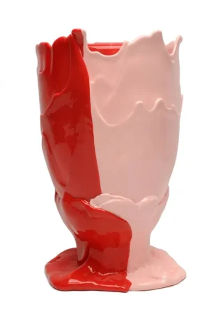 Dervos vaza DVYNIAI C matinė pastelinė rožinė ir matinė koralinė raudona, Gaetano Pesce, Fish Design A Buon Prezzo