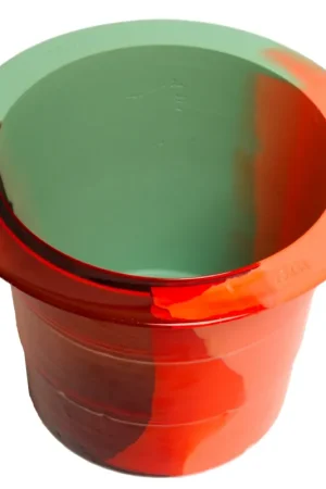 Dervos vaza BABEL LEDO KIBIRAS Skaidri rožinė, matinė tamsi lašiša ir mėta, Gaetano Pesce, Fish Design gaminys Novità