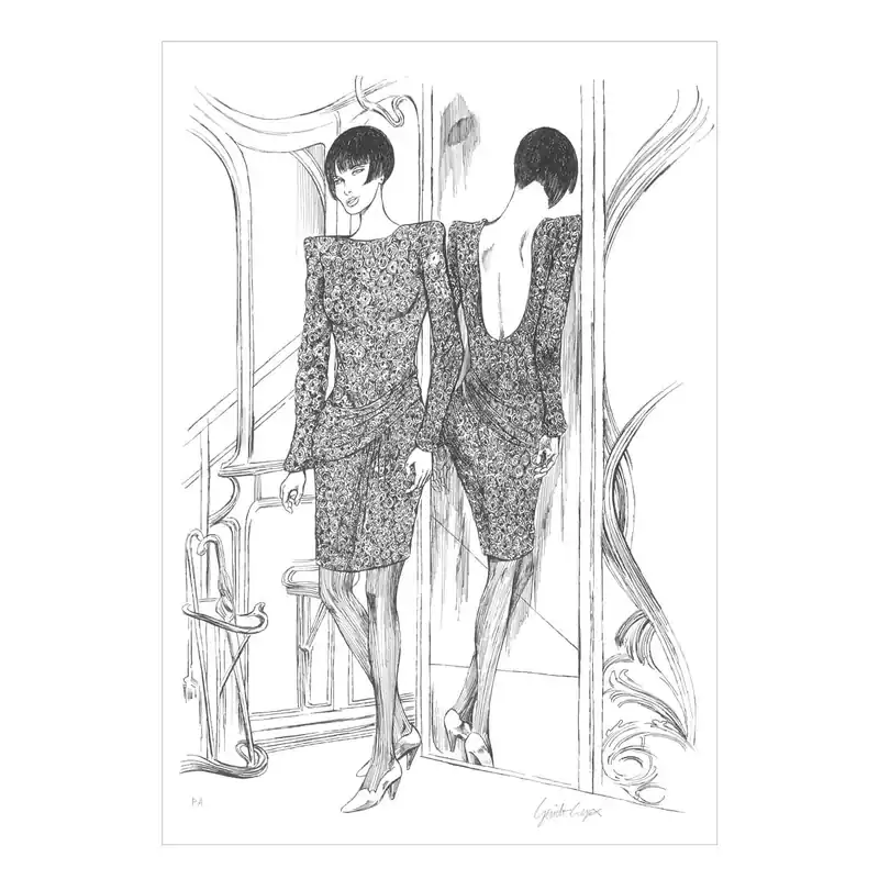1993 m. – Litografija Guido Crepax – Valentina prie veidrodžio Più Venduto