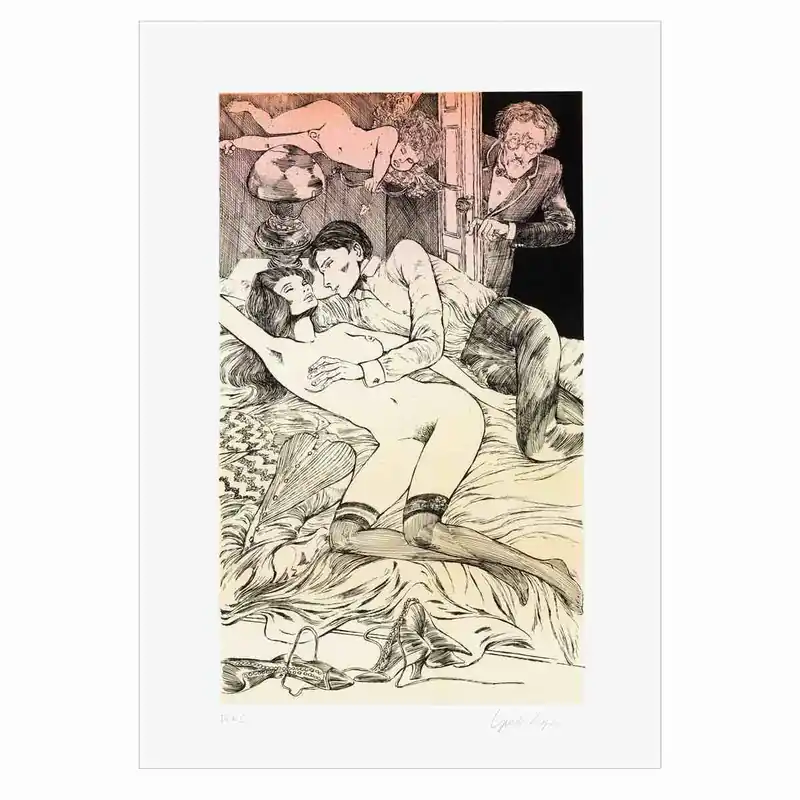 1994 m. – Autografuotas spaudinys Guido Crepax – Tarokai: Mylimoji Prezzo Di Fabbrica