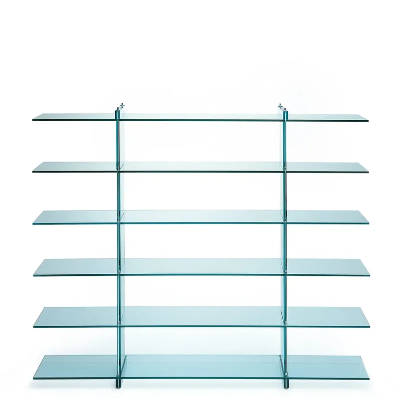 Reso Gratuito Stiklinė knygų lentyna TESO LIBRERIA, sukurta Renzo Piano, FontanaArte gamintojui