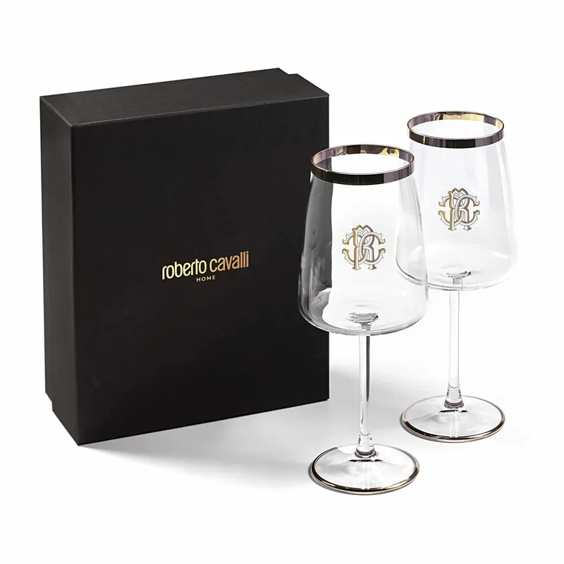 Promo Stagionale Roberto Cavalli 2 calici acqua New Monogram Platin