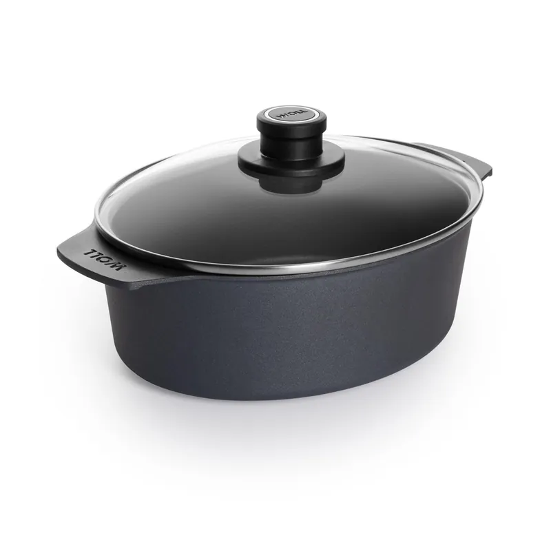 Woll Casseruola ovale con coperchio Diamond Lite 31x26x11,2h cm Prezzo Di Fabbrica