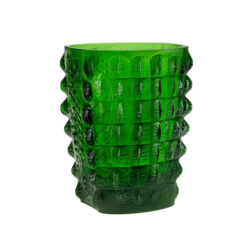 Lalique Vaso in cristallo Croco Vert Offerta Speciale