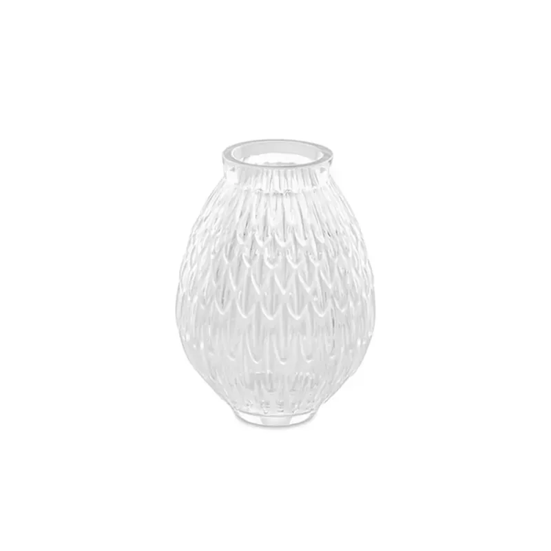 Prezzo Di Fabbrica Lalique Vaso piccolo in cristallo Plumes Incolore