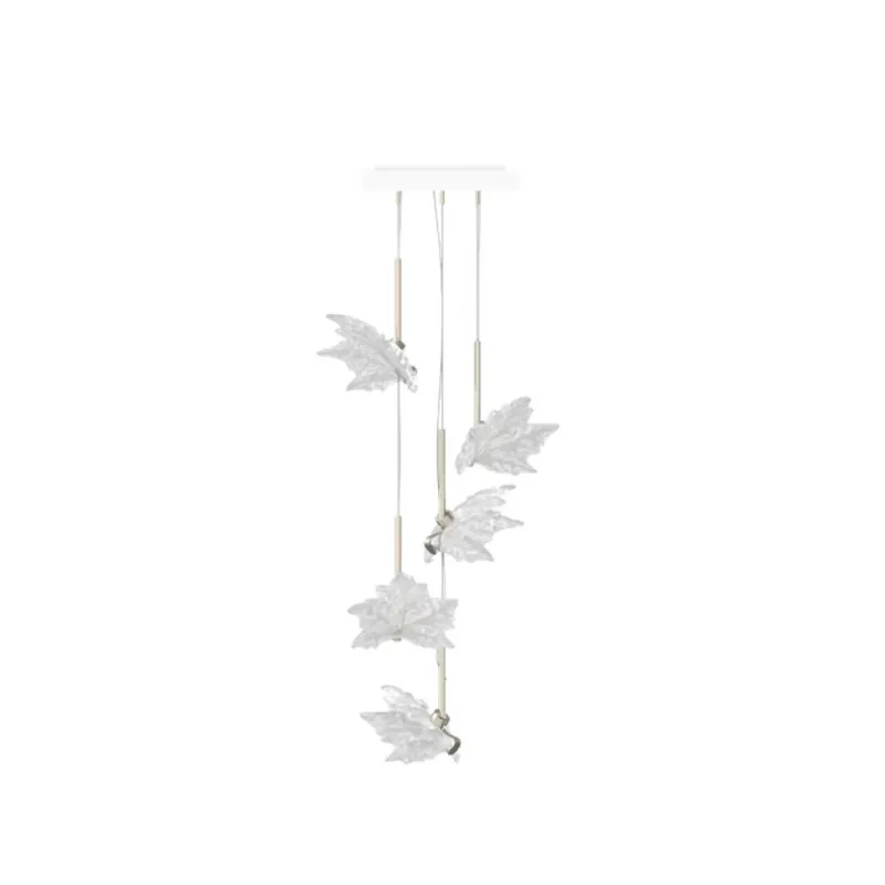 Compra Online Lalique Lampada a sospensione in cristallo Champs-Élysées Liane Medium Finitura Nickel