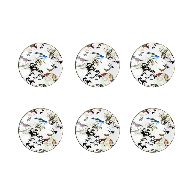 Roberto Cavalli 6 piatti frutta Garden's Birds diam. 21,5 cm Subito Disponibile