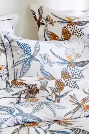 Federa rettangolare in cotone (50 x 70 cm) Pénélope Blu Novità