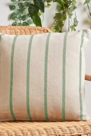 Cuscino da esterno in tela di cotone quadrato (50 x 50 cm) Ocealys Verde Consegna Rapida