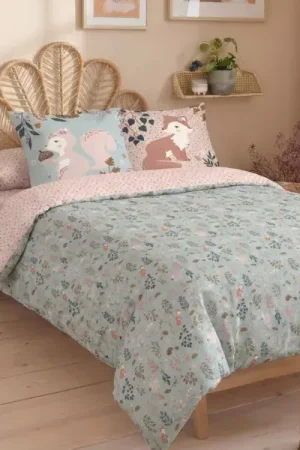 Copripiumino e due federe bambini cotone (240 x 220 cm) Tamia Multicolore Super Prezzo