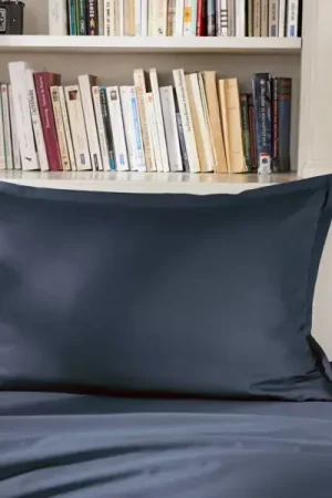 A Buon Prezzo Federa rettangolare percalle di cotone (70 cm) Cali Blu marine
