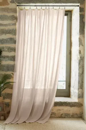 Tenda garza di cotone regolabile (180 x max 300 cm) Gaïa Beige pampa A Buon Prezzo