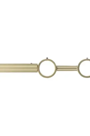 Supporto doppio fisso per asta in metallo (L190 cm / D28 mm) Lino Oro Spedito Oggi