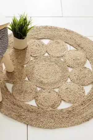 Tappeto juta (D80 cm) Giusti Beige naturale Novità