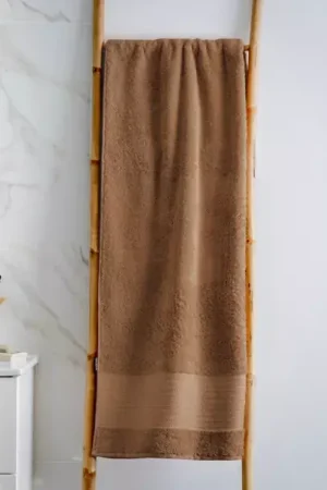 Affare Asciugamano bagno cotone bio (90 x 150 cm) Méline Camel