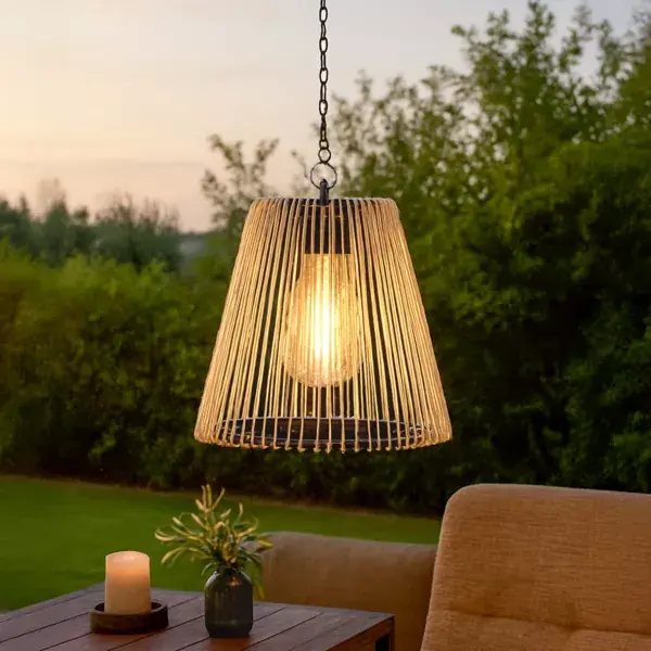 A Buon Prezzo Lampadario da giardino solare (D17,5 cm) LED Calabre Dorato