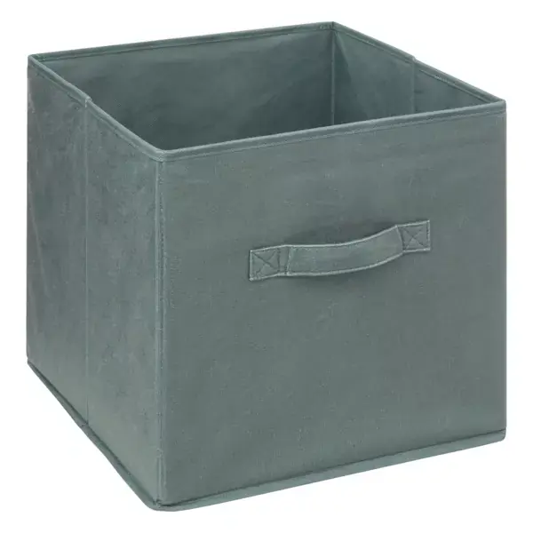 Contenitore (31 x 31 cm) Velluto Kaki Occasione Imperdibile