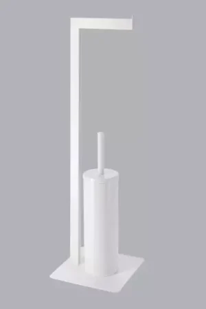 Portarotolo e scopino WC Metallo Bianco Promo Stagionale