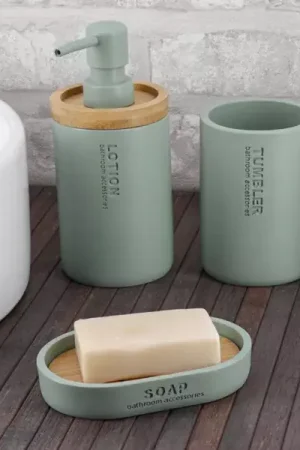 Set di accessori per il bagno Purebamboo Verde eucalipto Vendita Finale