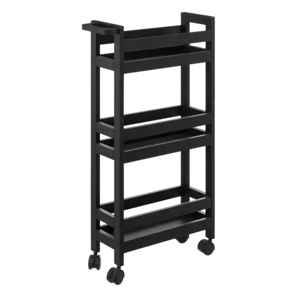 Ultime Pezzi Carrello con 3 livelli a rotelle (40 x 15 x 75 cm) Colorama Nero
