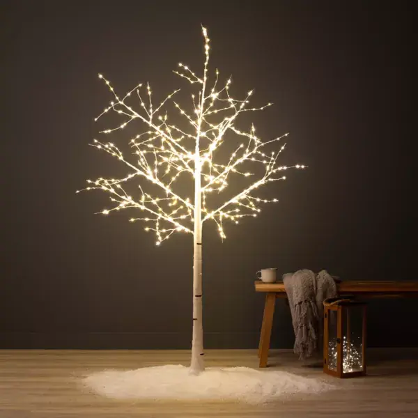 Albero luminoso 600 LED (Alt 180 cm) Betulla Lucidum Bianco caldo Promozione