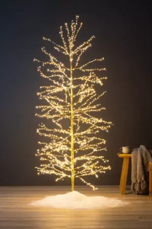 Albero luminoso 1755 LED (H180 cm) Christmas Luxe Oro e bianco caldo Sconto