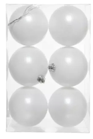 Promozione Set di 6 palline di Natale (D80 mm) Aravis Bianco
