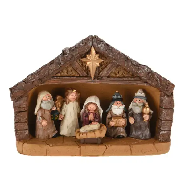 Presepe di Natale completo (H18,5 cm) Santa Martina Ultima Occasione