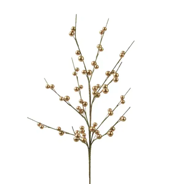 Rametto di bacche (H55 cm) Lapponia Oro metallizzato Soddisfatti O Rimborsati