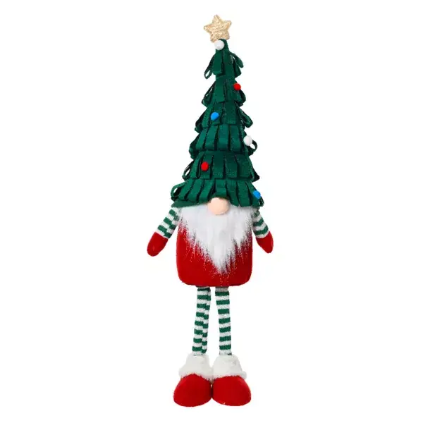 Folletto di Natale in piedi (H65 cm) Cappello albero Verde Subito Disponibile