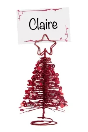 Segnaposto (10 cm) Albero Rosso Economico