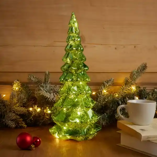 Albero di Natale luminoso con pile 20 LED (H32 cm) Eternel Verde Professionale