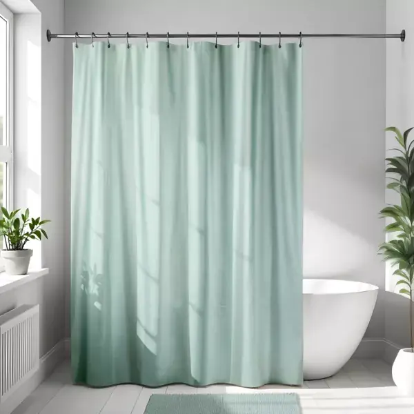 Tenda da doccia in microfibra (180 x 200 cm) Goffrata Verde eucalipto Nuova Collezione