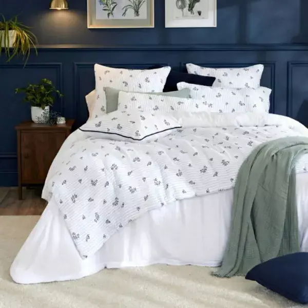 Piumone in garza di cotone (90 x 200 cm) Gaïa iris Blu Compra Online