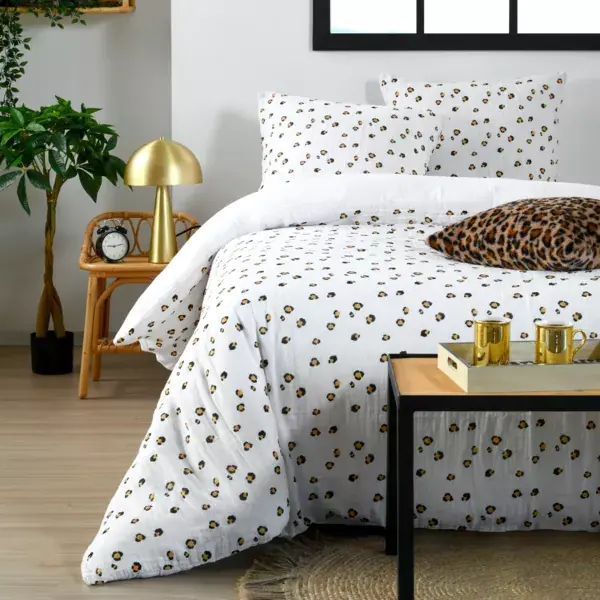Ultime Pezzi Copripiumino e due federe in doppio cotone (240 x 220 cm) Baguy Marrone