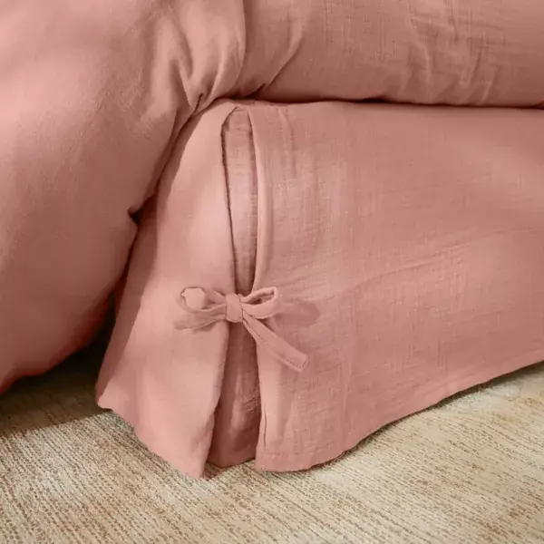 Offerta Limitata Mantovana garza di cotone (160 x 200 cm) Gaïa Rosa pesca
